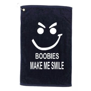 Boobies Make Me Smile Platinum Collection Golf Towel