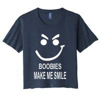 Boobies Make Me Smile Women's Crop Top Tee