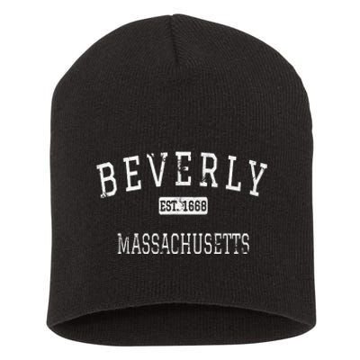 Beverly Massachusetts MA Vintage Short Acrylic Beanie