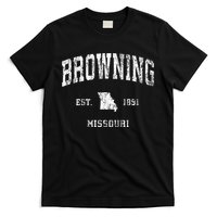 Browning Missouri MO Vintage Athletic Sports T-Shirt