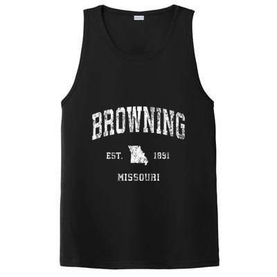 Browning Missouri MO Vintage Athletic Sports PosiCharge Competitor Tank