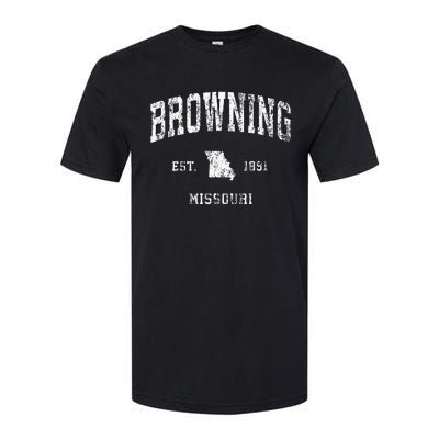 Browning Missouri MO Vintage Athletic Sports Softstyle CVC T-Shirt