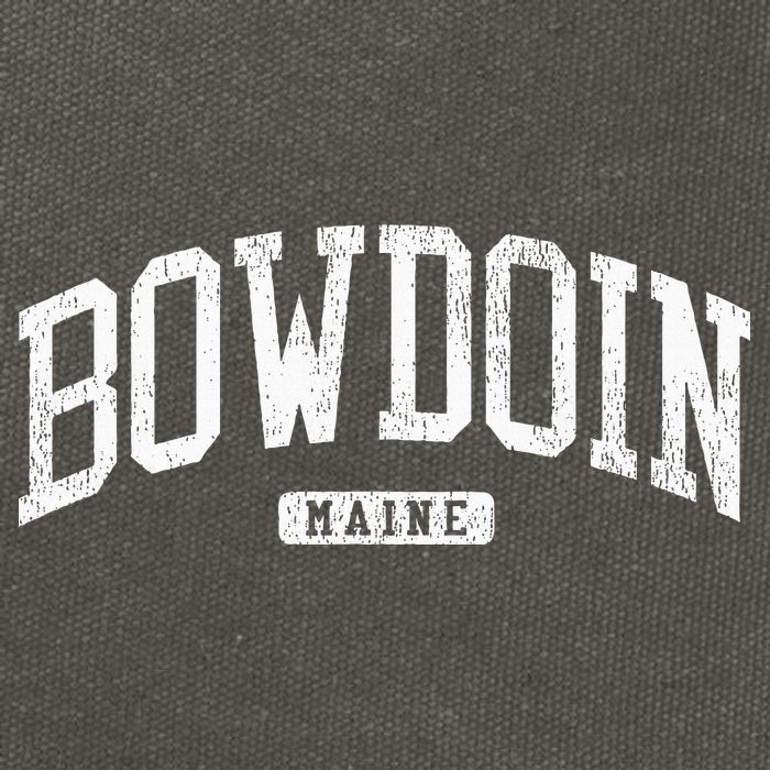Bowdoin Maine Me Js03 College University Style Cotton Canvas Backpack