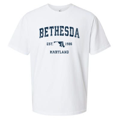 Bethesda Maryland Md Vintage Sports Sueded Cloud Jersey T-Shirt