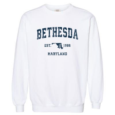 Bethesda Maryland Md Vintage Sports Garment-Dyed Sweatshirt