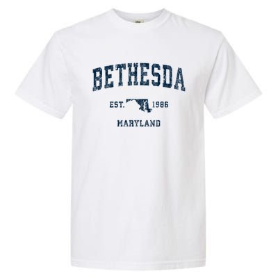 Bethesda Maryland Md Vintage Sports Garment-Dyed Heavyweight T-Shirt