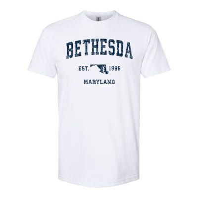 Bethesda Maryland Md Vintage Sports Softstyle CVC T-Shirt