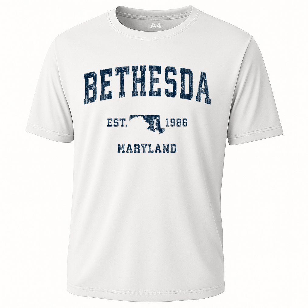 Bethesda Maryland Md Vintage Sports Cooling Performance Crew T-Shirt