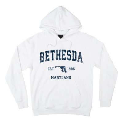 Bethesda Maryland Md Vintage Sports Hoodie