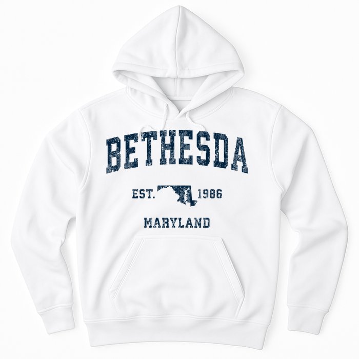 Bethesda Maryland Md Vintage Sports Hoodie