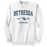 Bethesda Maryland Md Vintage Sports Sweatshirt