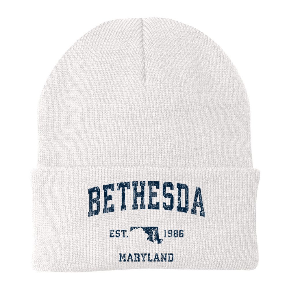 Bethesda Maryland Md Vintage Sports Beanie