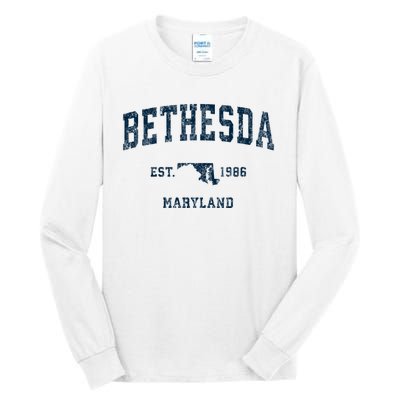 Bethesda Maryland Md Vintage Sports Tall Long Sleeve T-Shirt