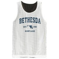 Bethesda Maryland Md Vintage Sports Mesh Reversible Basketball Jersey Tank