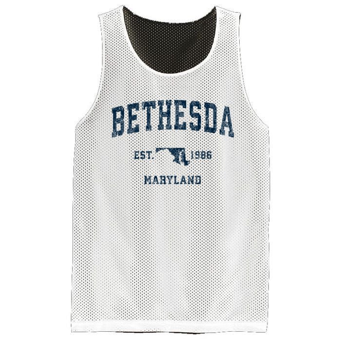 Bethesda Maryland Md Vintage Sports Mesh Reversible Basketball Jersey Tank