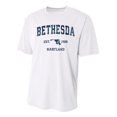 Bethesda Maryland Md Vintage Sports Performance Sprint T-Shirt