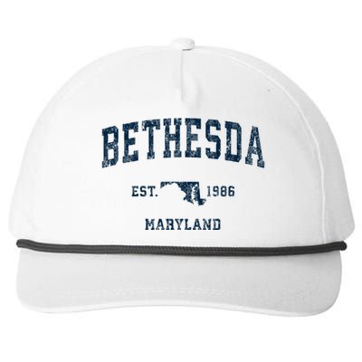 Bethesda Maryland Md Vintage Sports Snapback Five-Panel Rope Hat