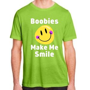 Boobies Make Me Smile Mardi Gras Funny Adult ChromaSoft Performance T-Shirt