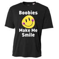 Boobies Make Me Smile Mardi Gras Funny Cooling Performance Crew T-Shirt