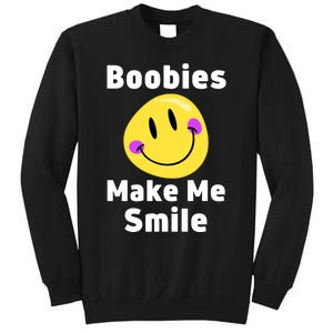 Boobies Make Me Smile Mardi Gras Funny Sweatshirt