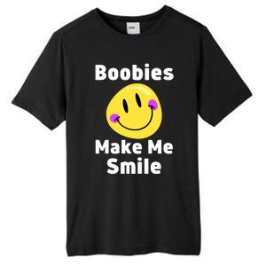 Boobies Make Me Smile Mardi Gras Funny Tall Fusion ChromaSoft Performance T-Shirt