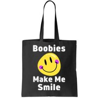 Boobies Make Me Smile Mardi Gras Funny Tote Bag