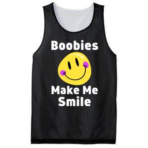 Boobies Make Me Smile Mardi Gras Funny Mesh Reversible Basketball Jersey Tank