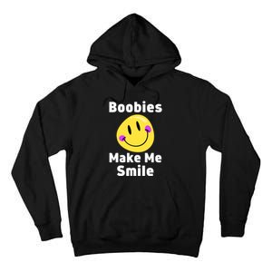 Boobies Make Me Smile Mardi Gras Funny Tall Hoodie