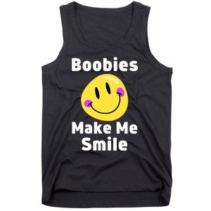 Boobies Make Me Smile Mardi Gras Funny Tank Top