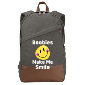 Boobies Make Me Smile Mardi Gras Funny Cotton Canvas Backpack