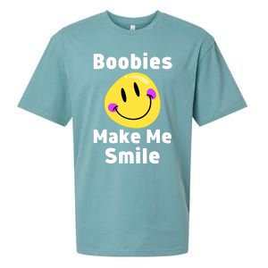 Boobies Make Me Smile Mardi Gras Funny Sueded Cloud Jersey T-Shirt