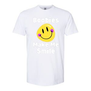 Boobies Make Me Smile Mardi Gras Funny Softstyle CVC T-Shirt