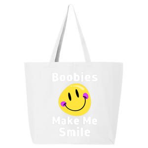 Boobies Make Me Smile Mardi Gras Funny 25L Jumbo Tote