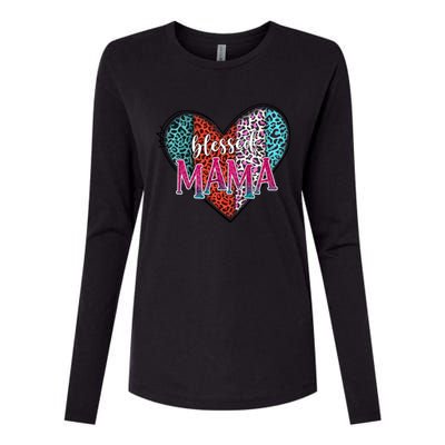 Blessed Mama Modern Hippie Style Mothers Day Gift Womens Cotton Relaxed Long Sleeve T-Shirt