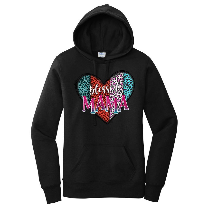Blessed Mama Modern Hippie Style Mothers Day Gift Women's Pullover Hoodie