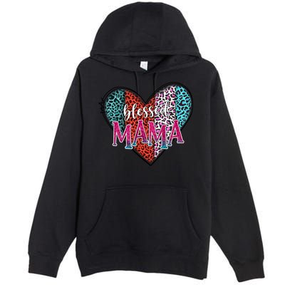 Blessed Mama Modern Hippie Style Mothers Day Gift Premium Pullover Hoodie