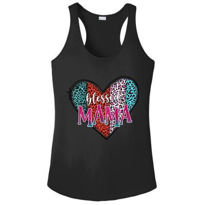 Blessed Mama Modern Hippie Style Mothers Day Gift Ladies PosiCharge Competitor Racerback Tank