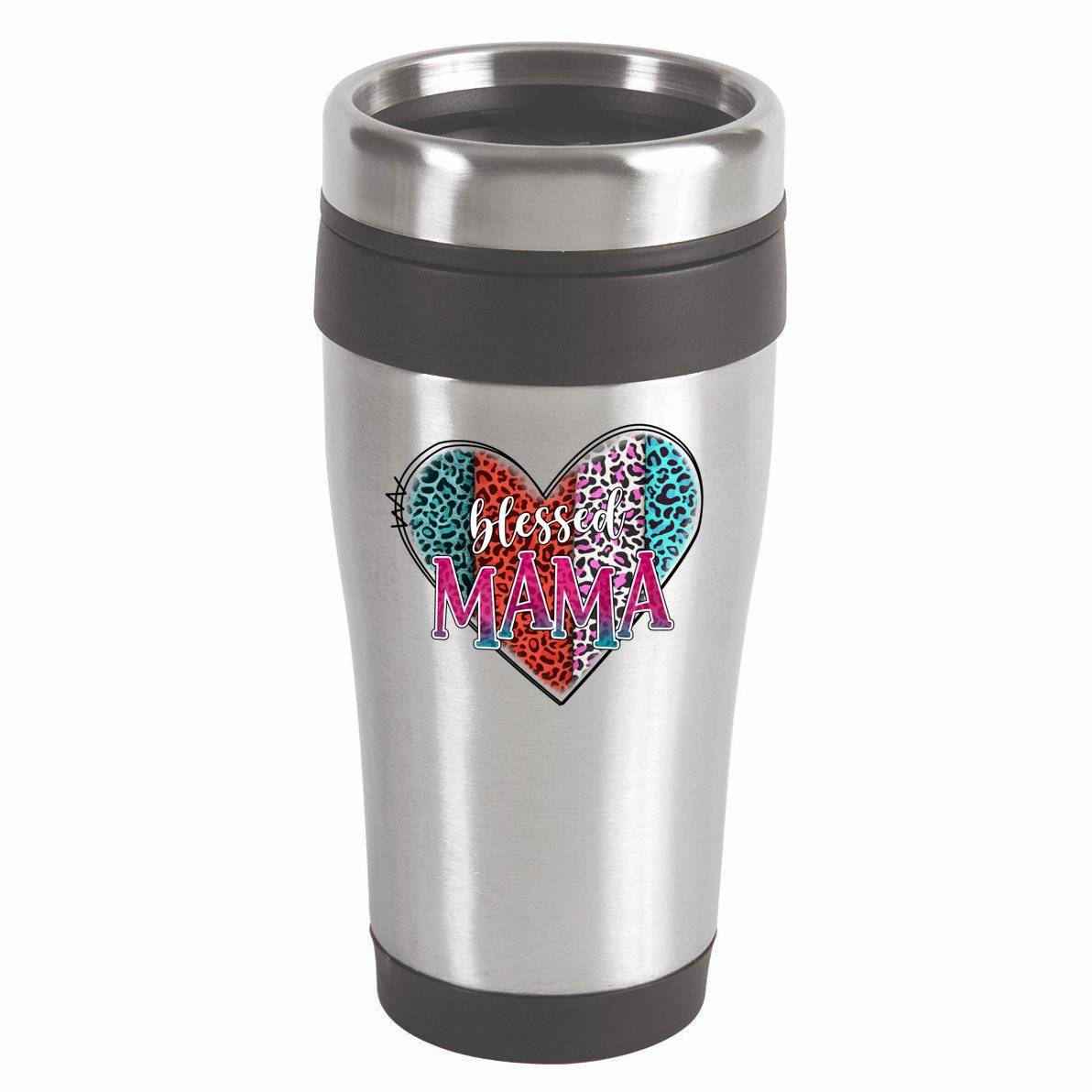 Blessed Mama Modern Hippie Style Mothers Day Gift 16oz Travel Tumbler