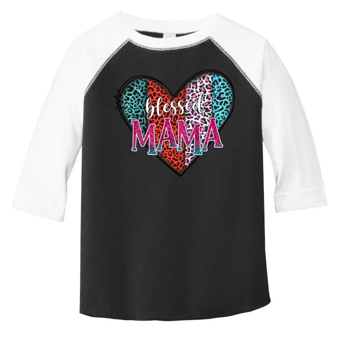 Blessed Mama Modern Hippie Style Mothers Day Gift Toddler Fine Jersey T-Shirt