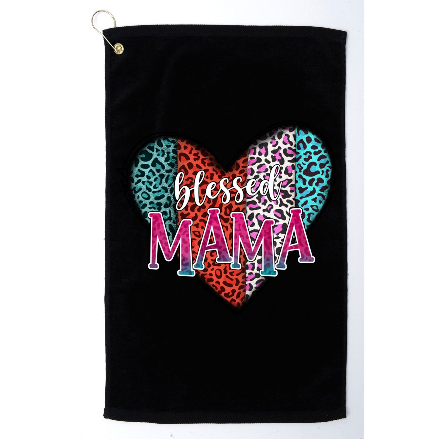 Blessed Mama Modern Hippie Style Mothers Day Gift Golf Towel