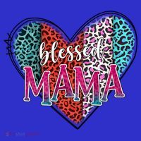 Blessed Mama Modern Hippie Style Mothers Day Gift Poster