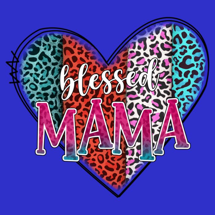 Blessed Mama Modern Hippie Style Mothers Day Gift Women's V-Neck T-Shirt