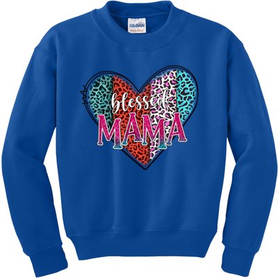 Blessed Mama Modern Hippie Style Mothers Day Gift Kids Sweatshirt