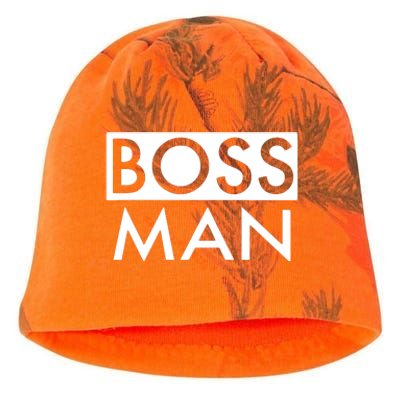 Boss Man Matching Family Couple Portrait Husband Dad Kati - Camo Knit Beanie