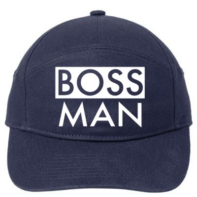 Boss Man Matching Family Couple Portrait Husband Dad 7-Panel Snapback Hat