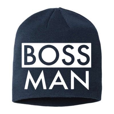 Boss Man Matching Family Couple Portrait Husband Dad Sustainable Beanie