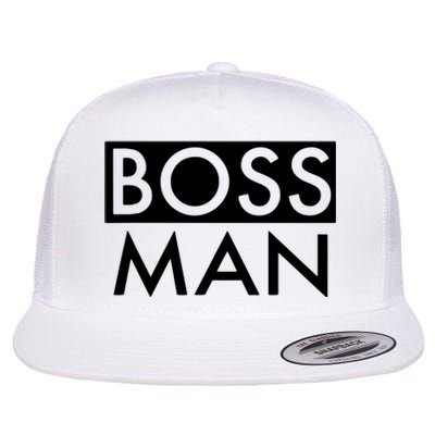 Boss Man Matching Family Couple Portrait Husband Dad Flat Bill Trucker Hat