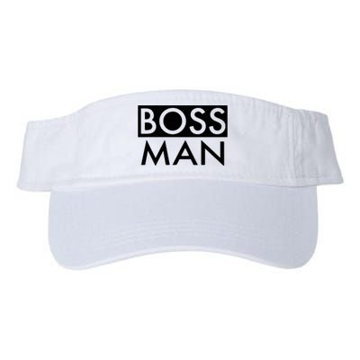 Boss Man Matching Family Couple Portrait Husband Dad Valucap Bio-Washed Visor