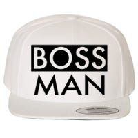 Boss Man Matching Family Couple Portrait Husband Dad Wool Snapback Cap