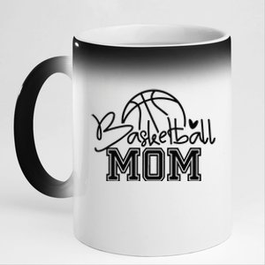 Basketball Mom Mothers Day Gifts For  11oz Black Color Changing Mug